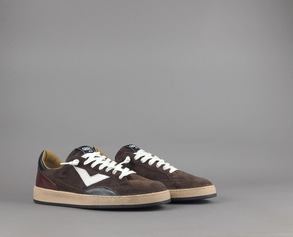4B12 Sneakers Play New Uomo Camoscio Marrone Scuro