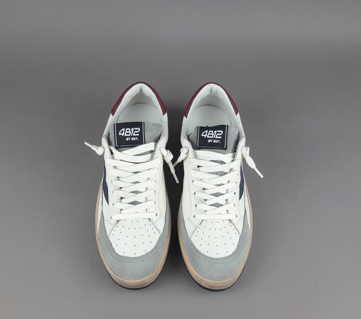 4B12 Sneakers Play New Uomo Pelle Bianco