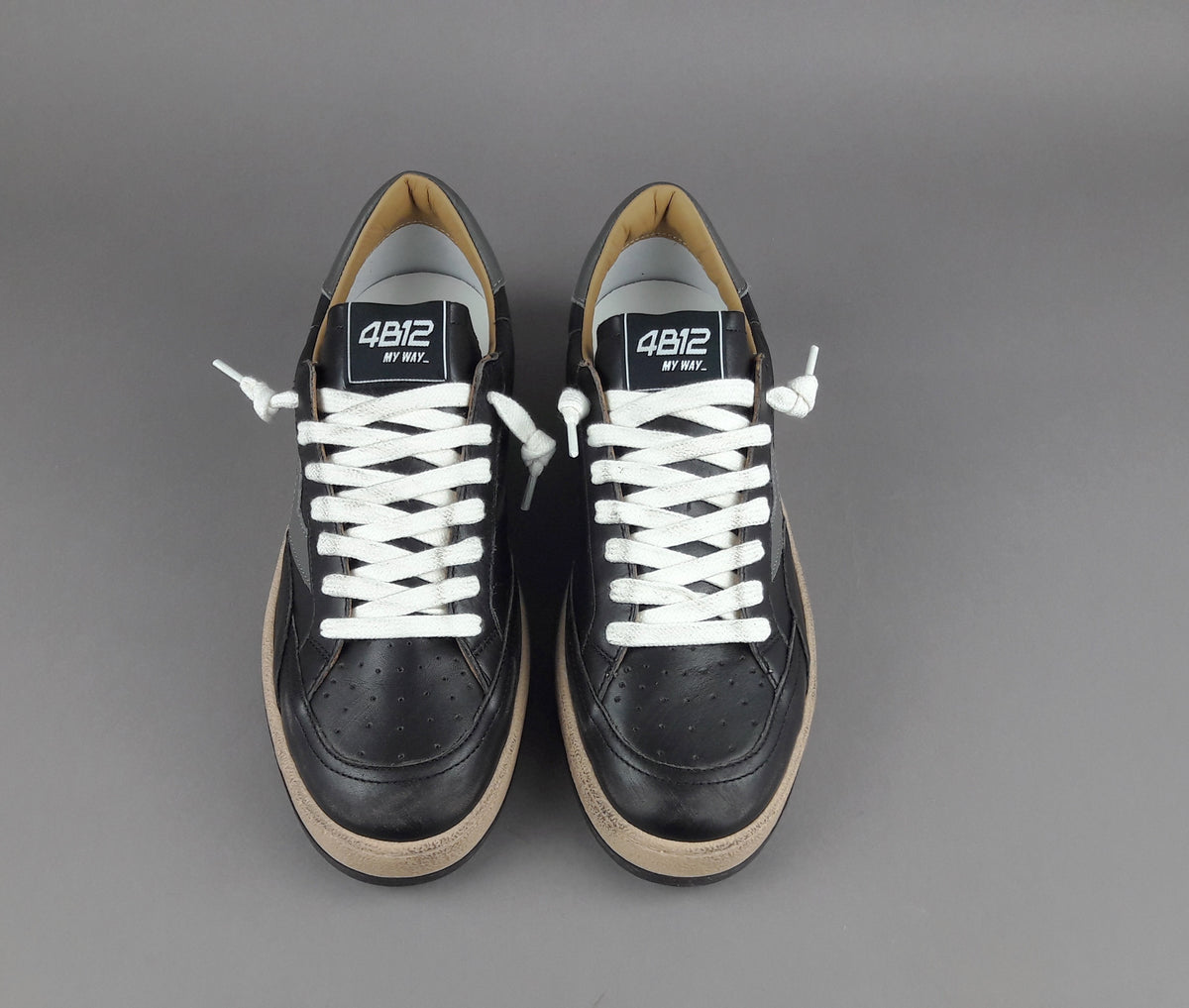 4B12 Sneakers Play New Uomo Pelle Nero