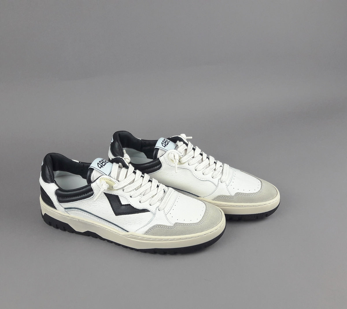4B12 Sneakers Play Olimpia Uomo Pelle Bianco