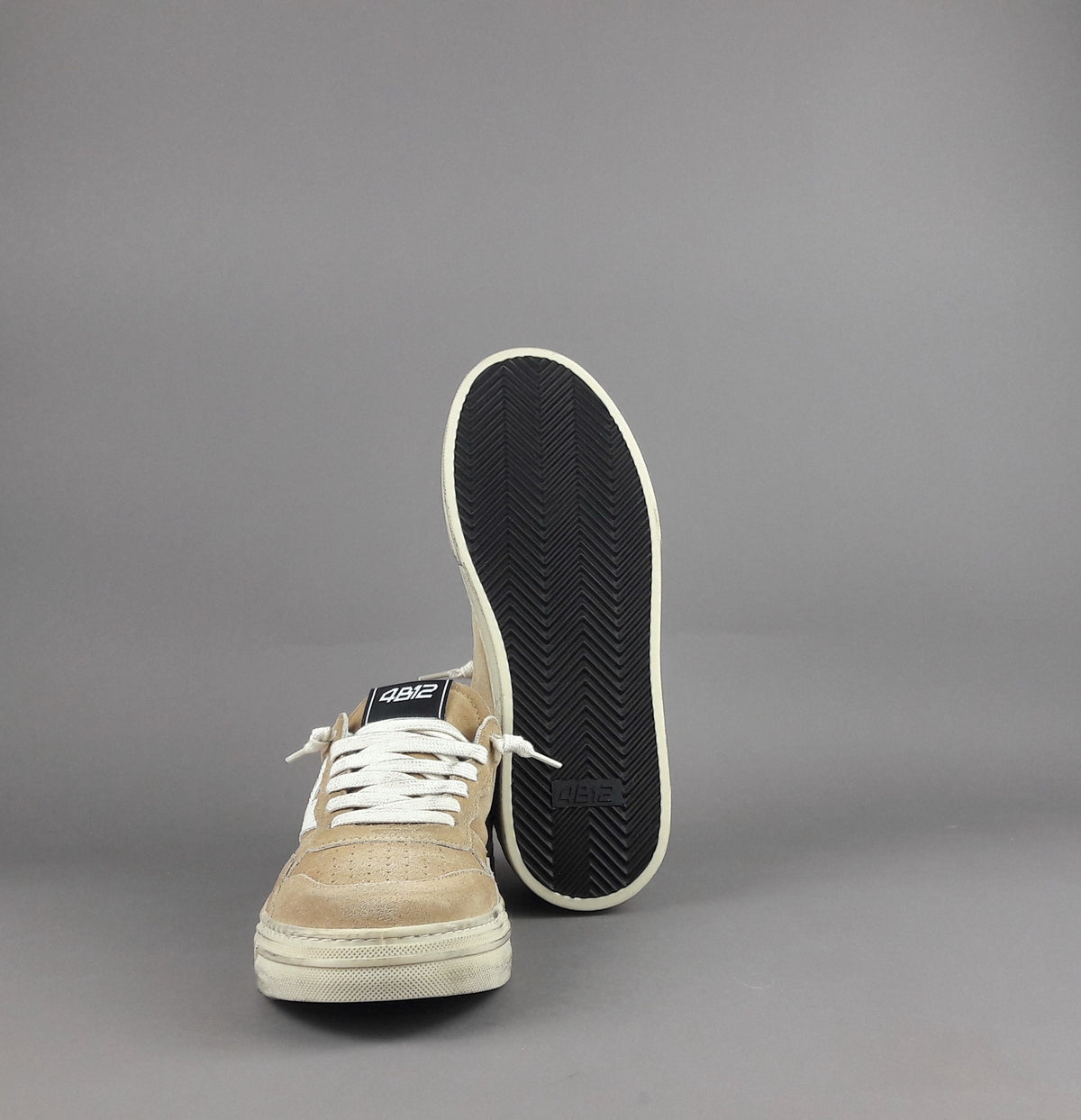4B12 Sneakers Uomo Hyper Camoscio Beige