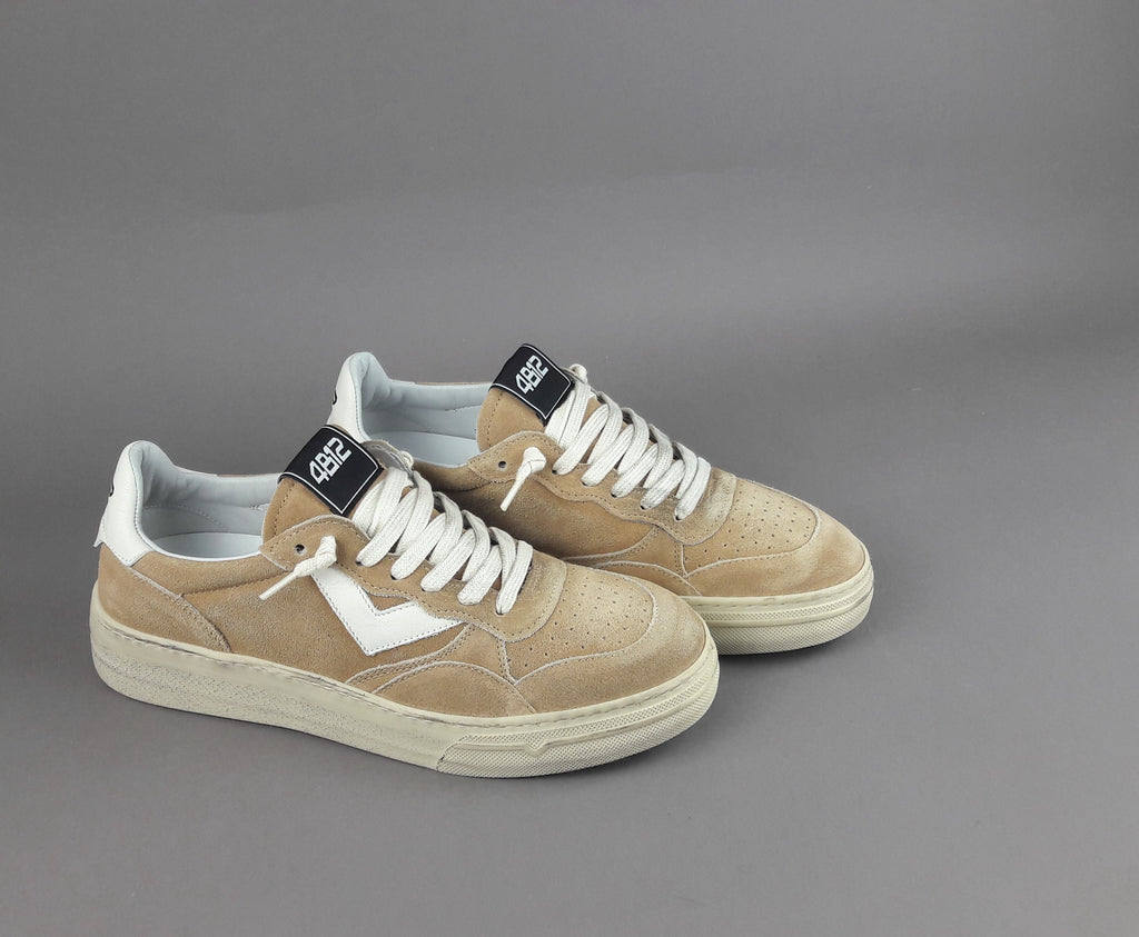 4B12 Sneakers Uomo Hyper Camoscio Beige