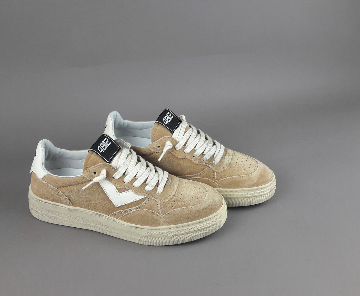 4B12 Sneakers Uomo Hyper Camoscio Beige