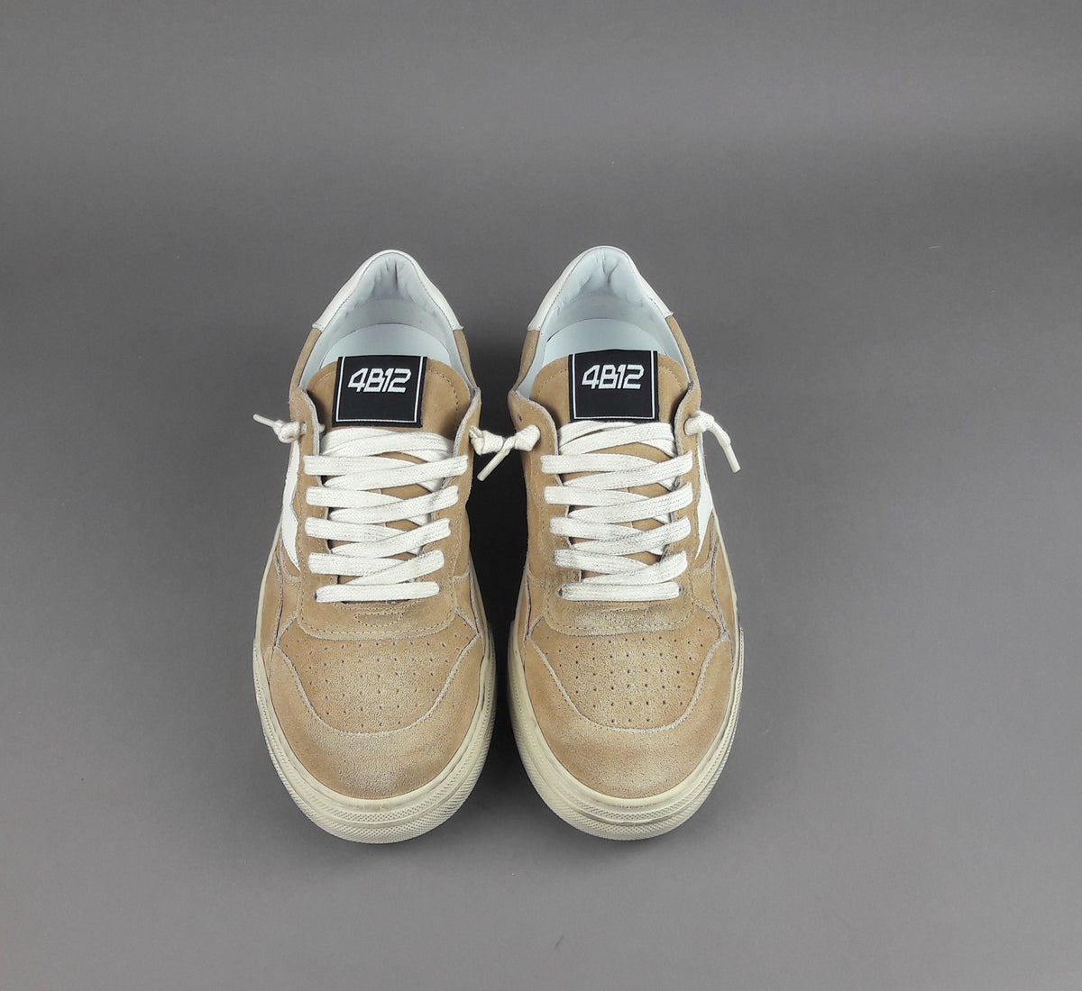 4B12 Sneakers Uomo Hyper Camoscio Beige