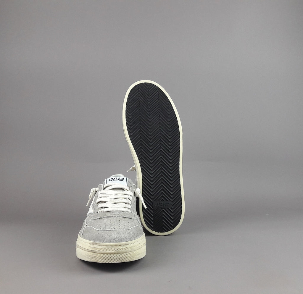 4B12 Sneakers Uomo Hyper Camoscio Grigio Chiaro