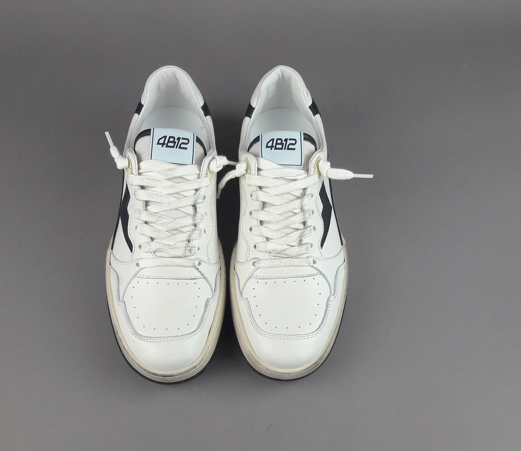 4B12 Sneakers Uomo Olimpia Pelle Bianco