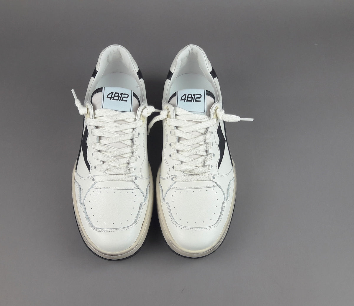 4B12 Sneakers Uomo Olimpia Pelle Bianco