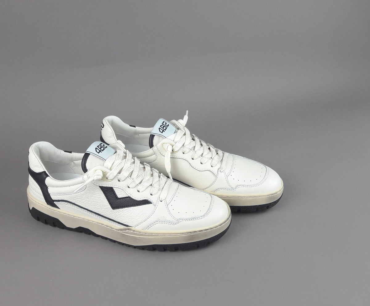 4B12 Sneakers Uomo Olimpia Pelle Bianco