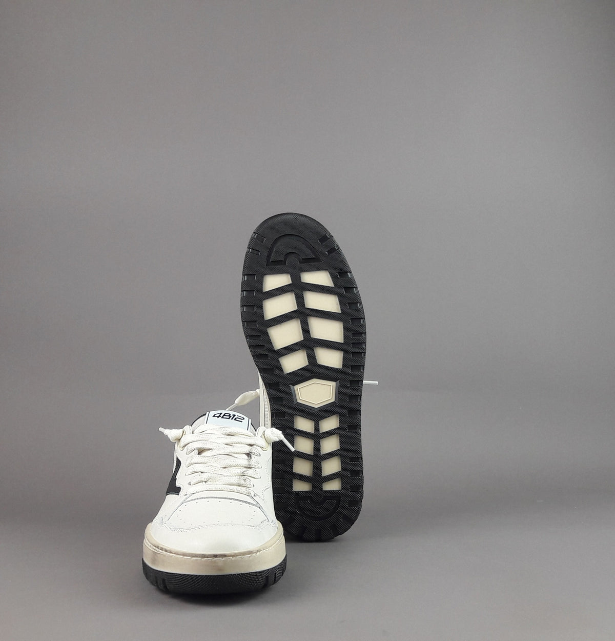 4B12 Sneakers Uomo Olimpia Pelle Bianco