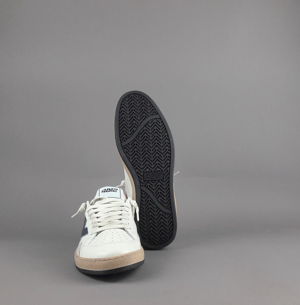 4B12 Sneakers Uomo Play Pelle Bianco