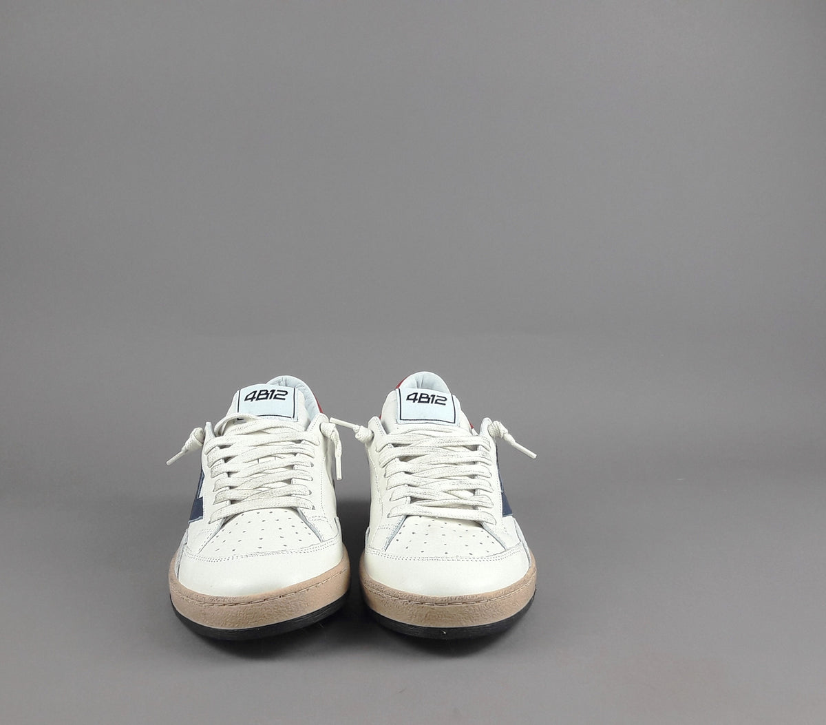 4B12 Sneakers Uomo Play Pelle Bianco