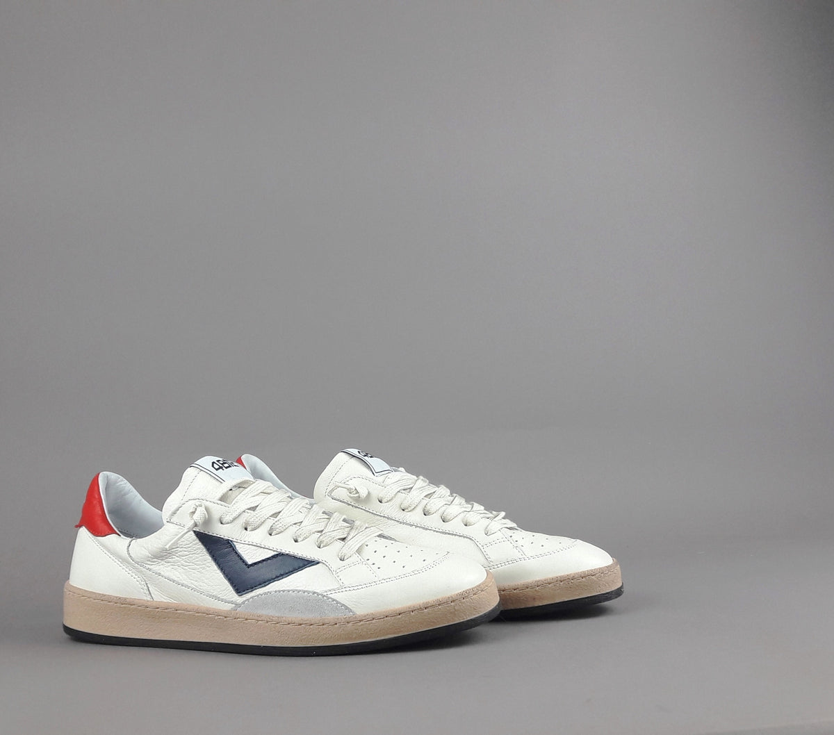 4B12 Sneakers Uomo Play Pelle Bianco