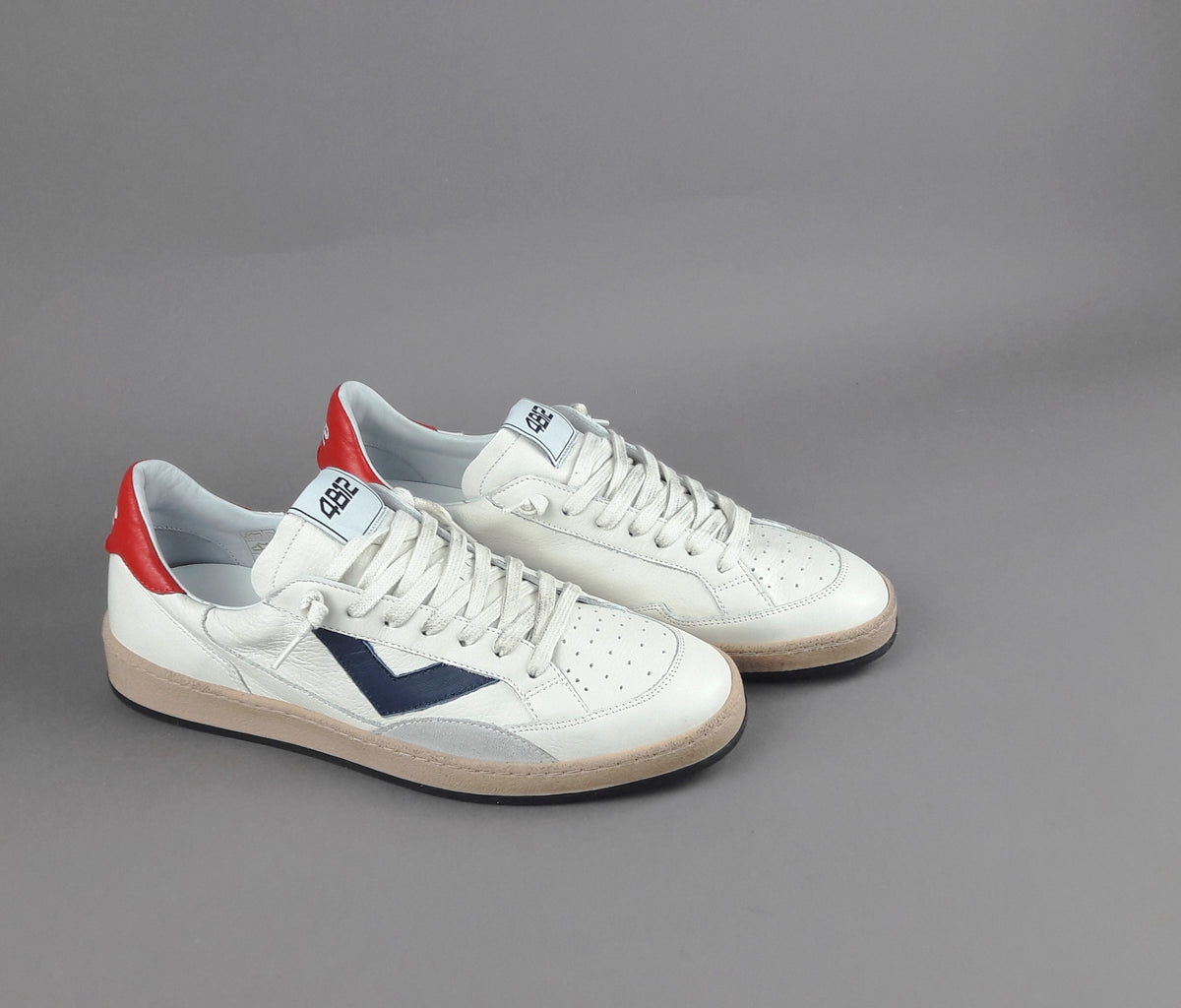 4B12 Sneakers Uomo Play Pelle Bianco