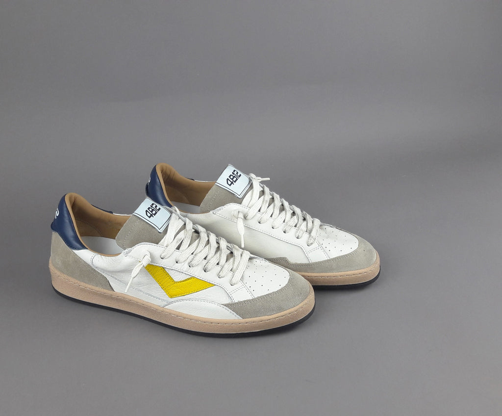 4B12 Sneakers Uomo Play Pelle Camoscio Bianco