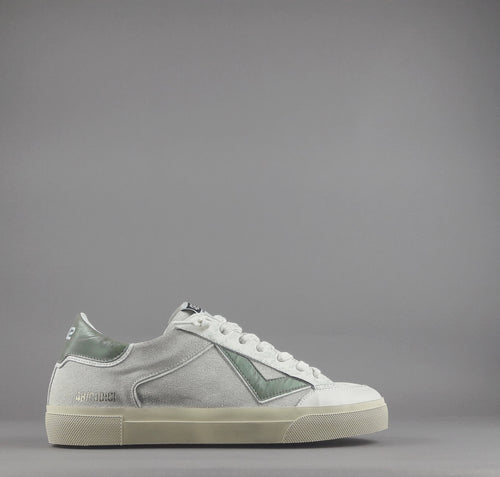 4B12 Sneakers Uomo Retro Camoscio Bianco Opaco