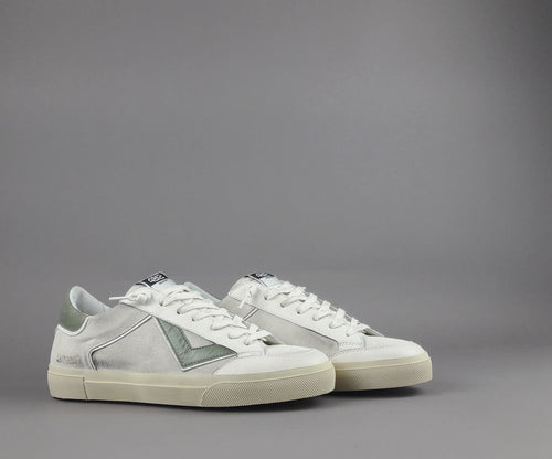 4B12 Sneakers Uomo Retro Camoscio Bianco Opaco
