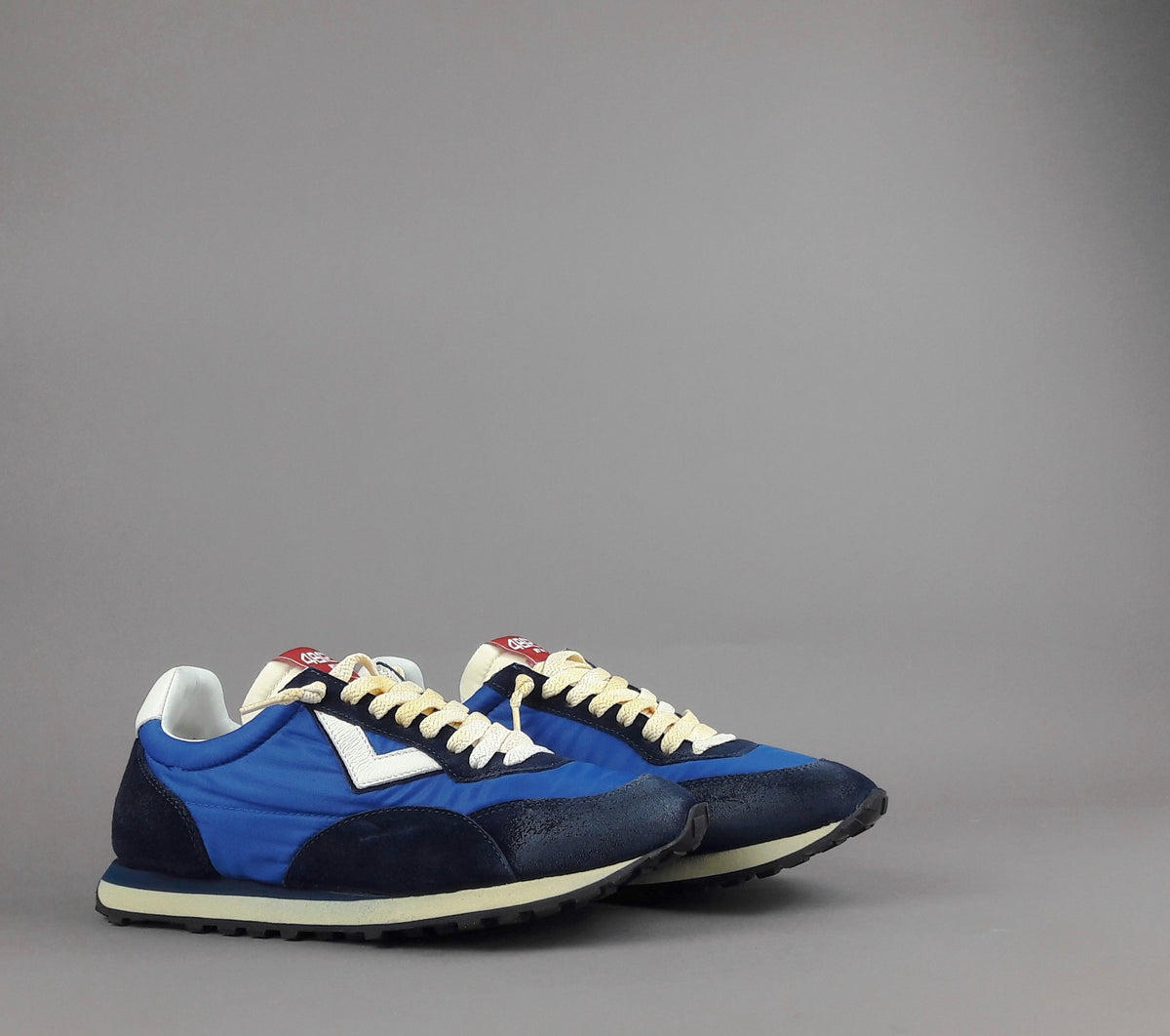 4B12 Sneakers Uomo Run Camoscio Tela Blu Scuro