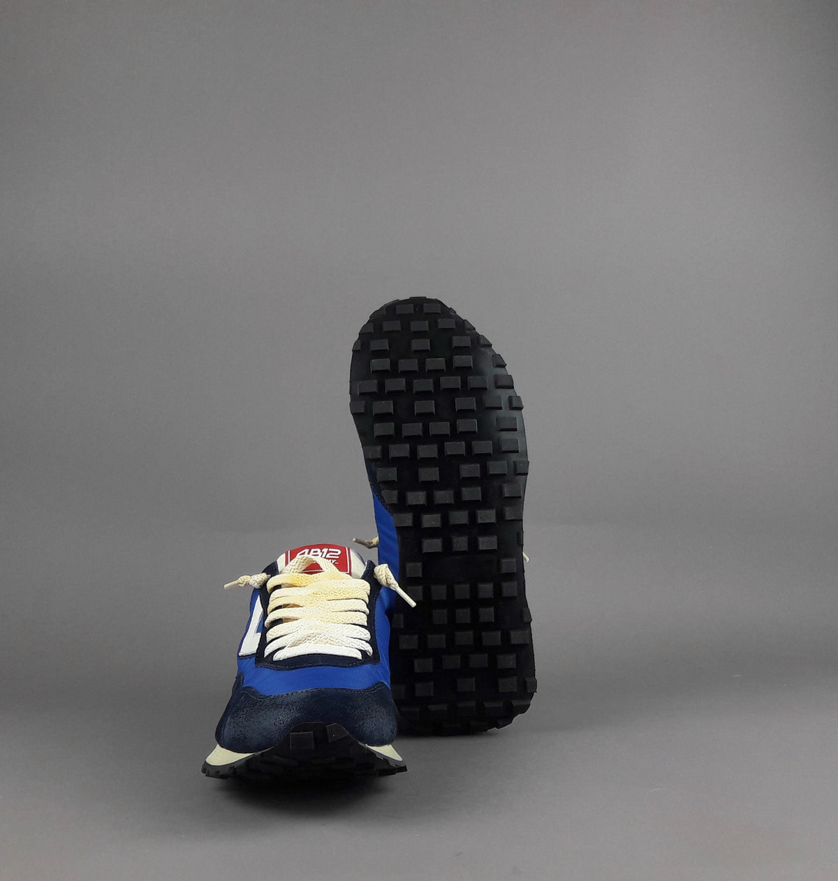 4B12 Sneakers Uomo Run Camoscio Tela Blu Scuro