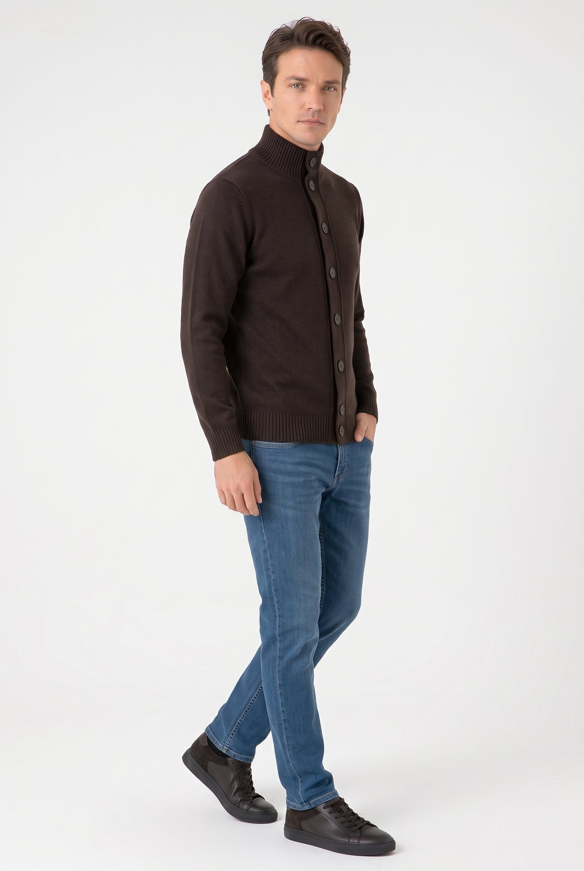 Filippo De Laurentiis Cardigan Uomo Marrone Scuro