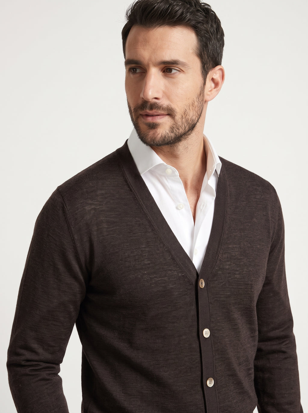 Filippo De Laurentiis Cardigan Royal Uomo Marrone Scuro