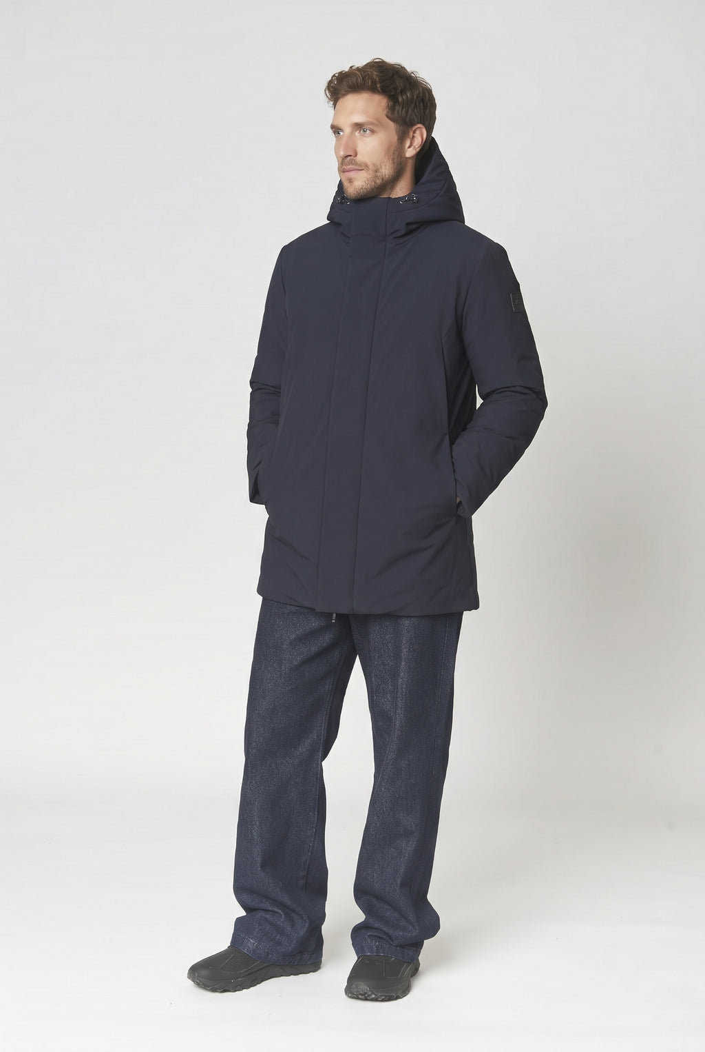 Canadian Giubbino Lungo Nelson Nylon Blu Scuro