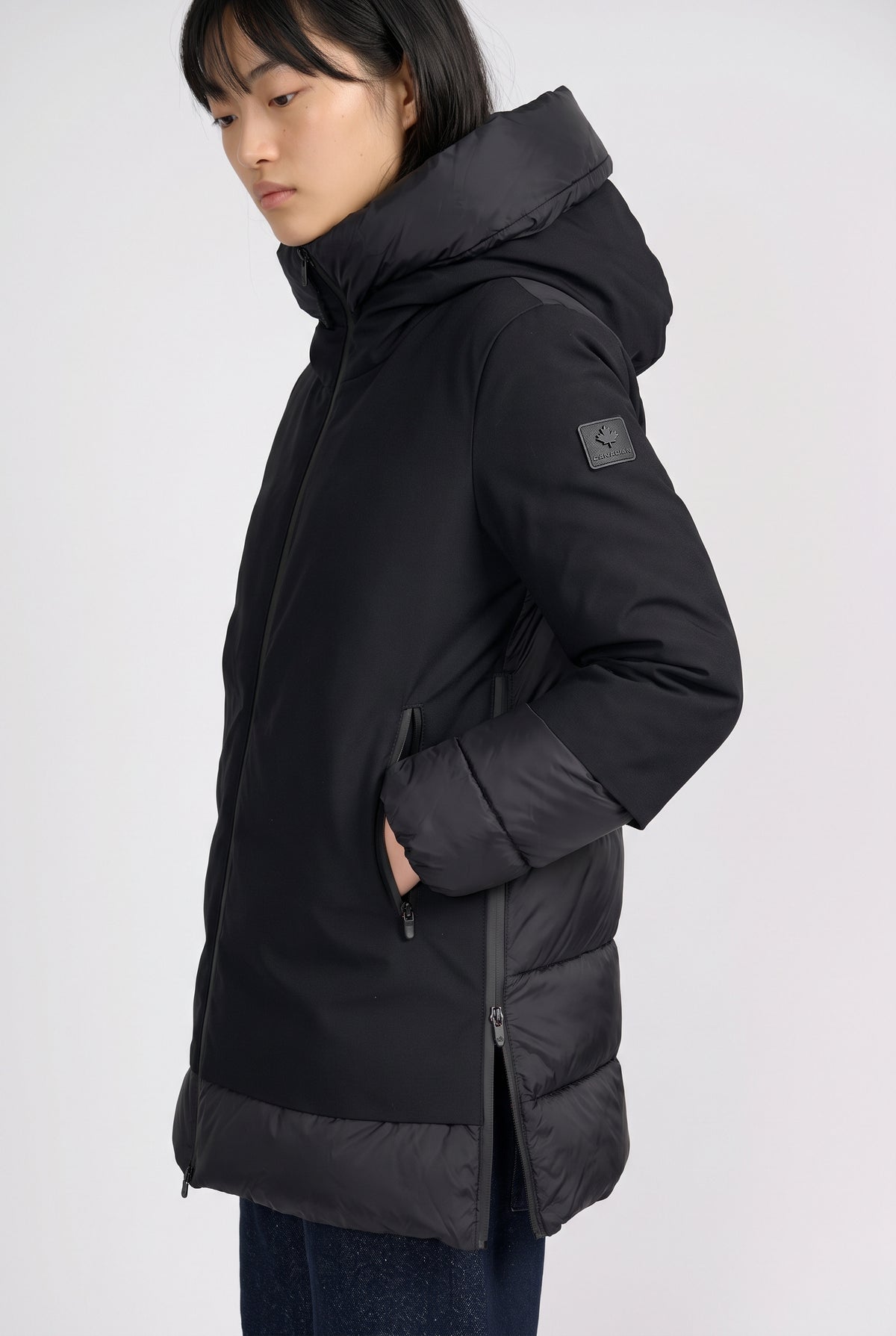 Canadian Piumino Donna Becancour Nylon Nero