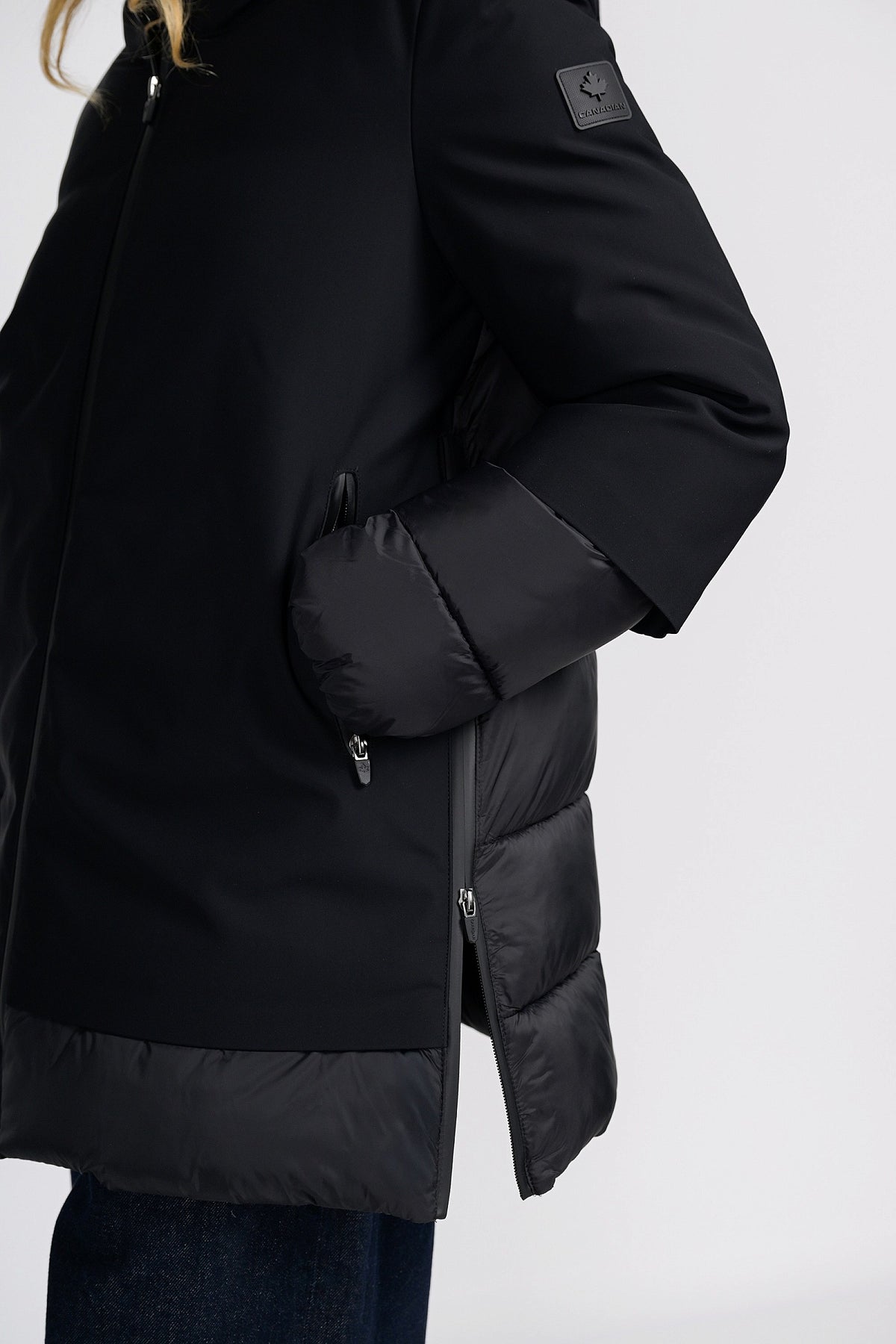 Canadian Piumino Donna Becancour Nylon Nero