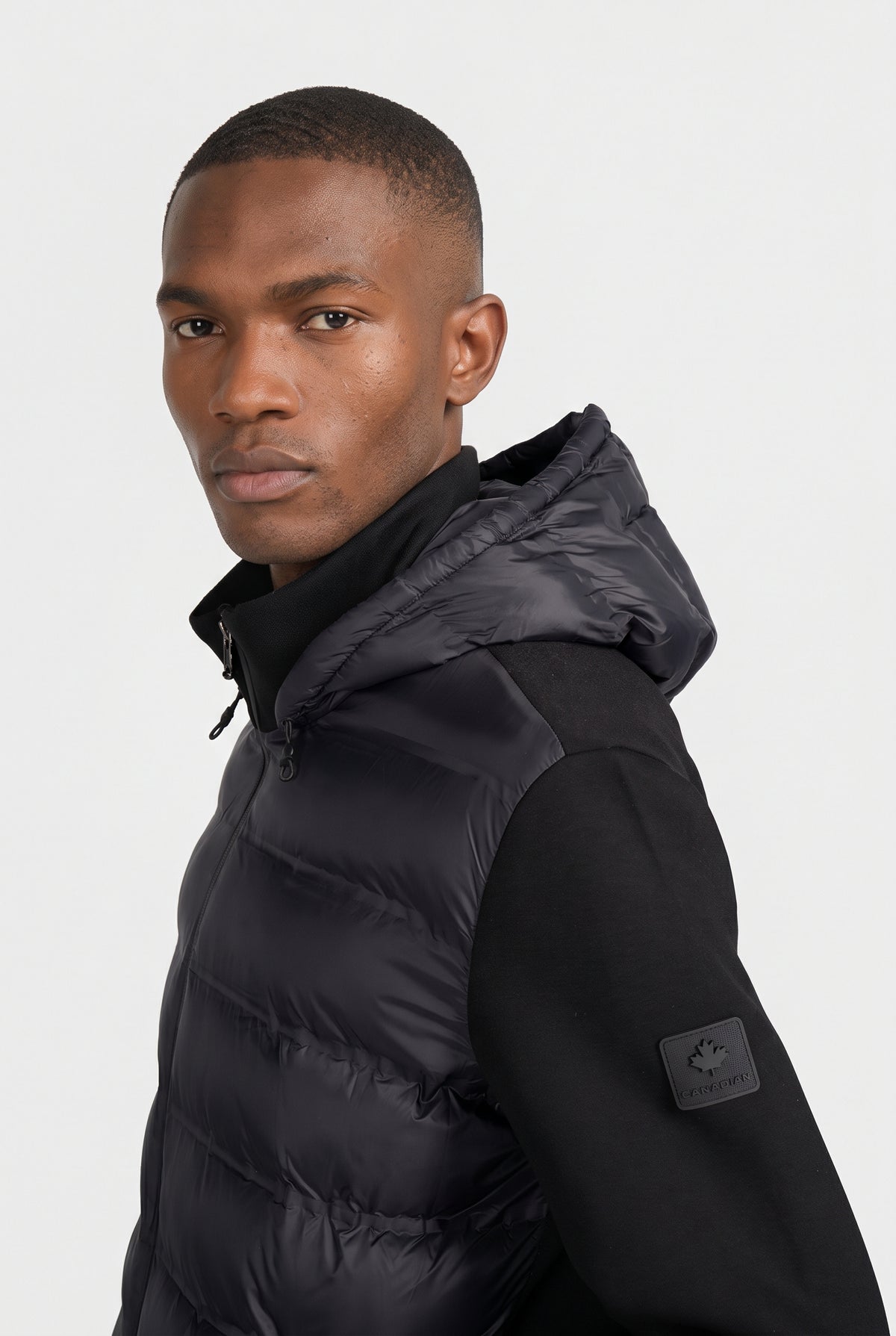 Canadian Giubbino Uomo Nylon E Scuba Nero