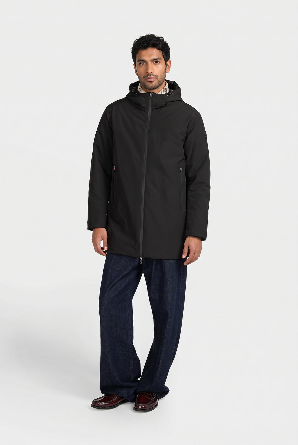 Canadian Giubbino Lungo Uomo Nylon Nero