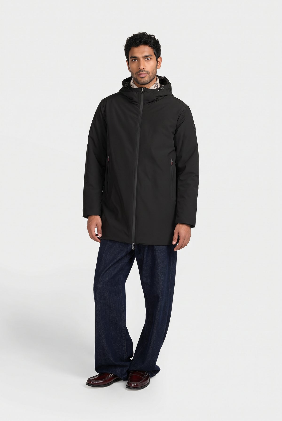 Canadian Giubbino Lungo Uomo Nylon Nero