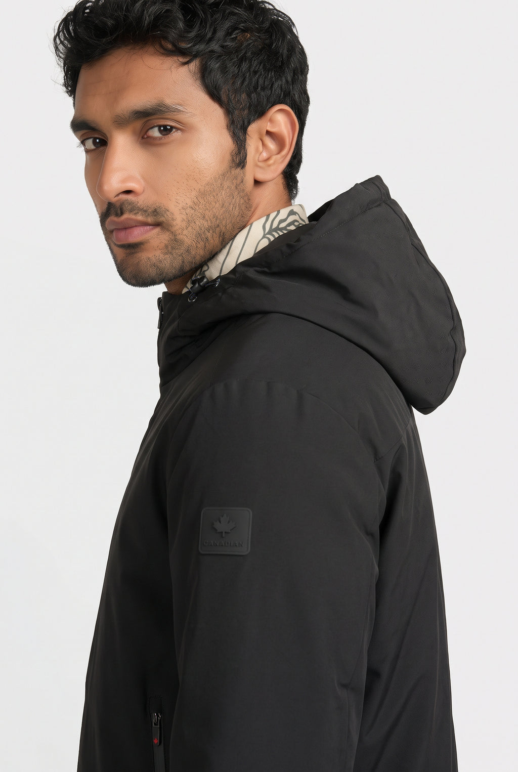 Canadian Giubbino Lungo Uomo Nylon Nero