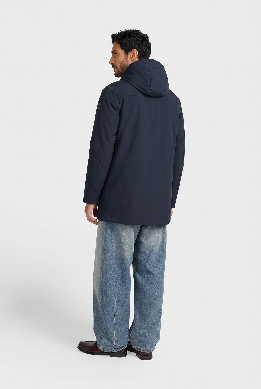 Canadian Giubbino Lungo Uomo Nylon Blu Scuro