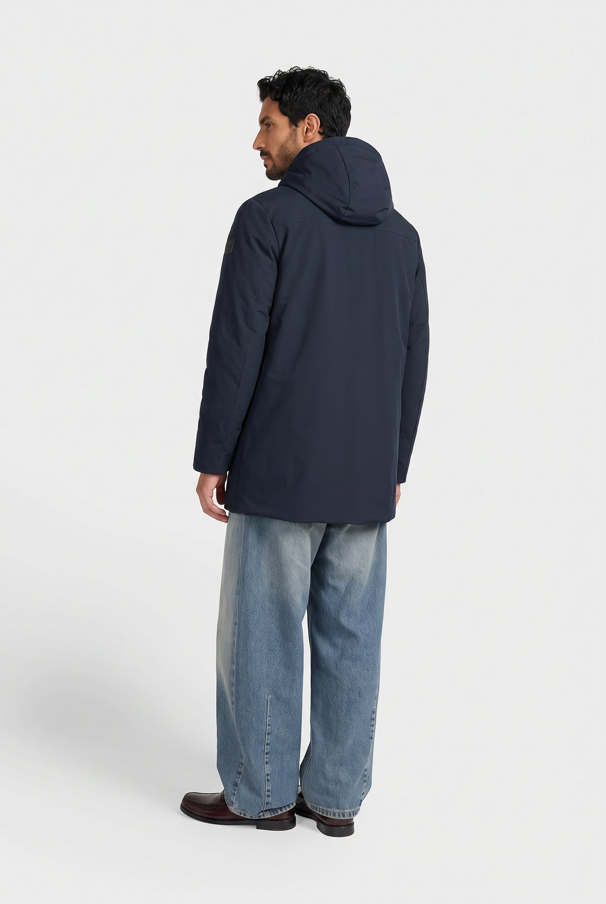 Canadian Giubbino Lungo Uomo Nylon Blu Scuro