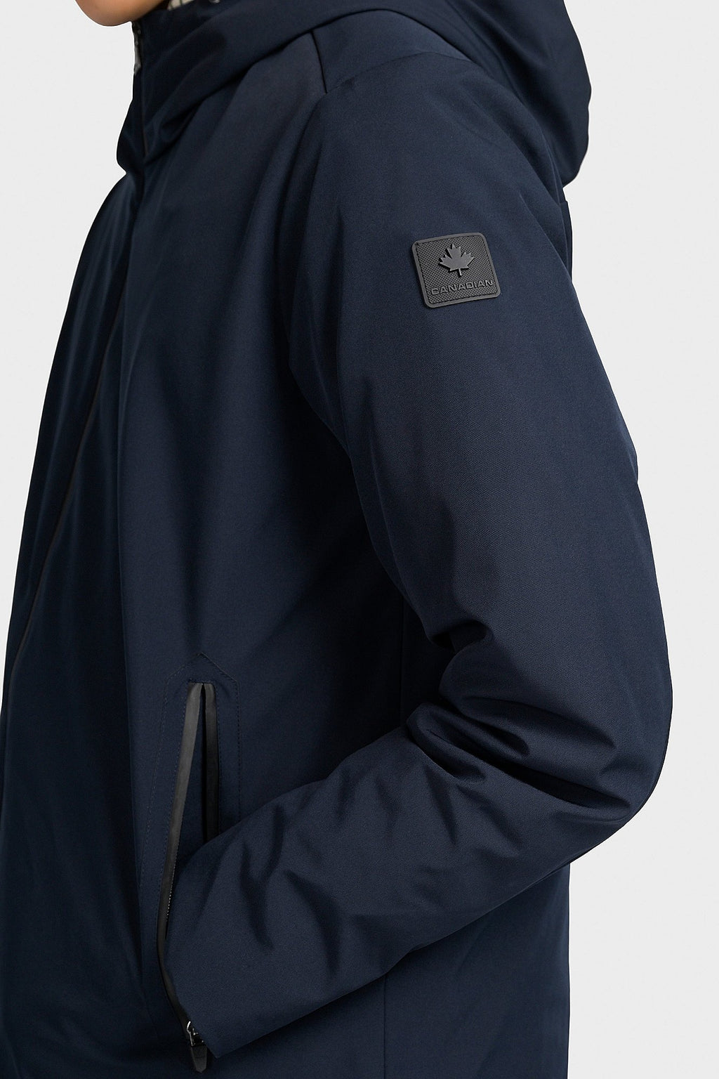 Canadian Giubbino Lungo Uomo Nylon Blu Scuro