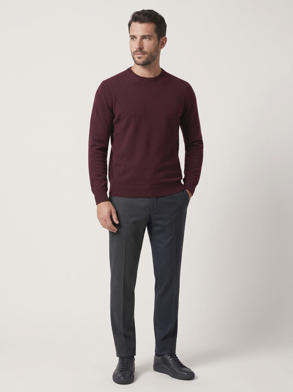 Filippo De Laurentiis Maglia Uomo Lana E Cashmere Bordeaux