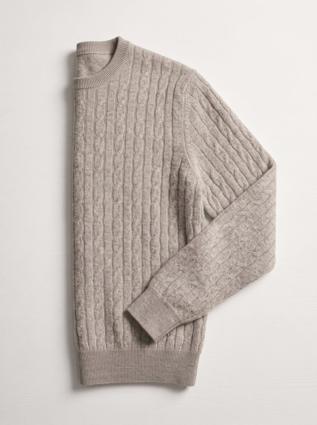Filippo De Laurentiis Maglia Uomo Lana E Cashmere Trecce Beige Talpa
