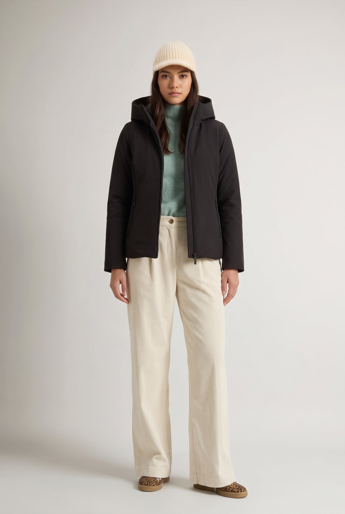 Woolrich Firth Short Parka Donna Softshell Nero