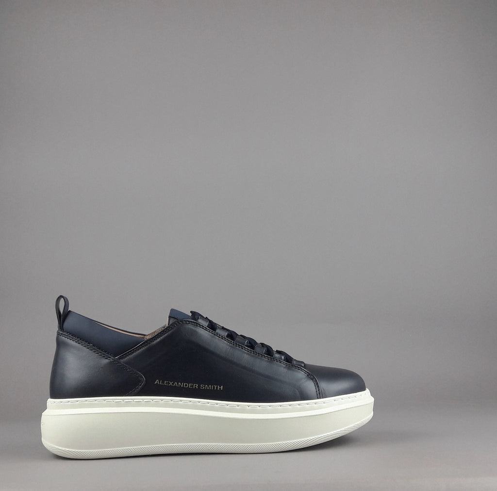 Alexander Smith Wembley Uomo Pelle Blu Scuro