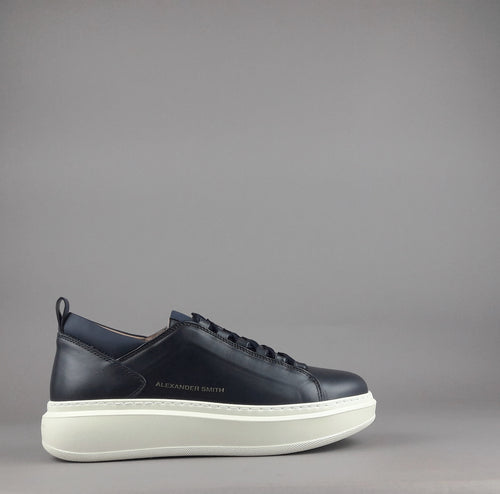 Alexander Smith Wembley Uomo Pelle Blu Scuro