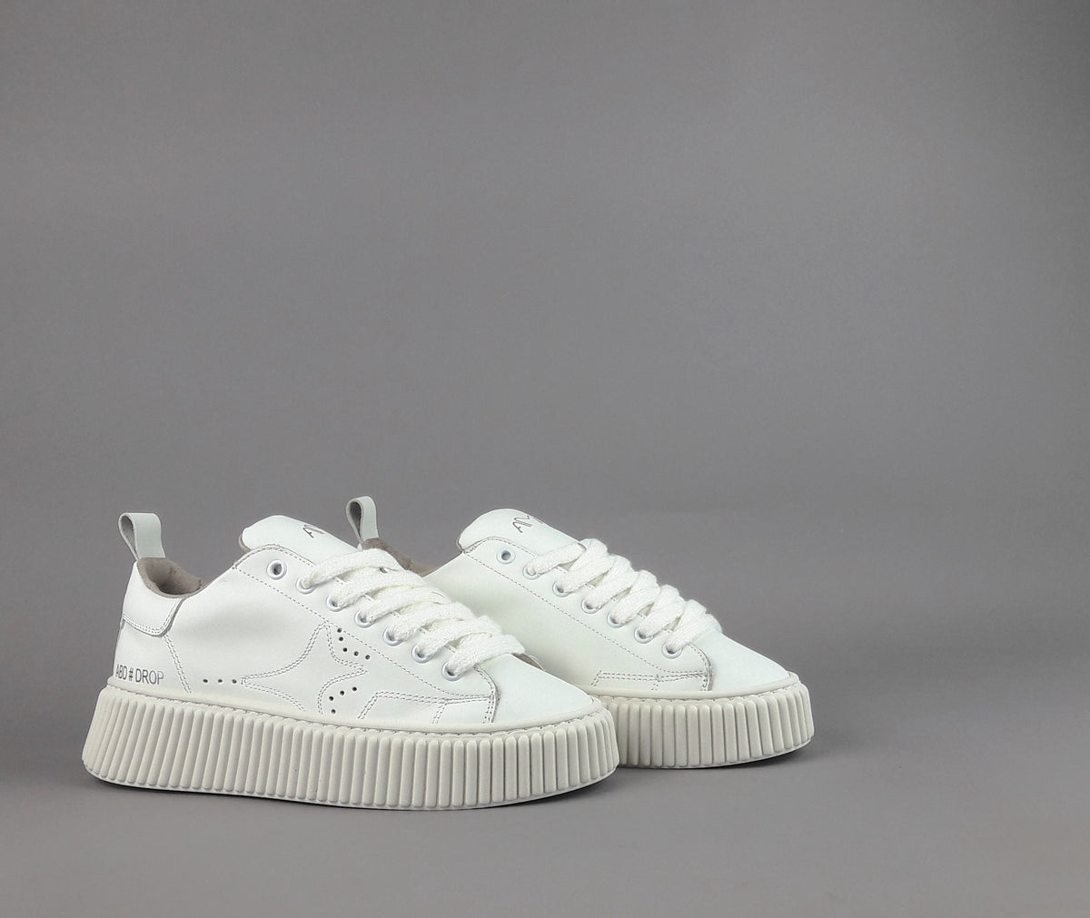 Ama Brand Ndrop Donna Pelle Bianco Opaco