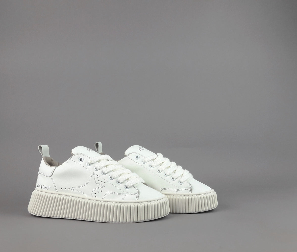 Ama Brand Ndrop Donna Pelle Bianco Opaco