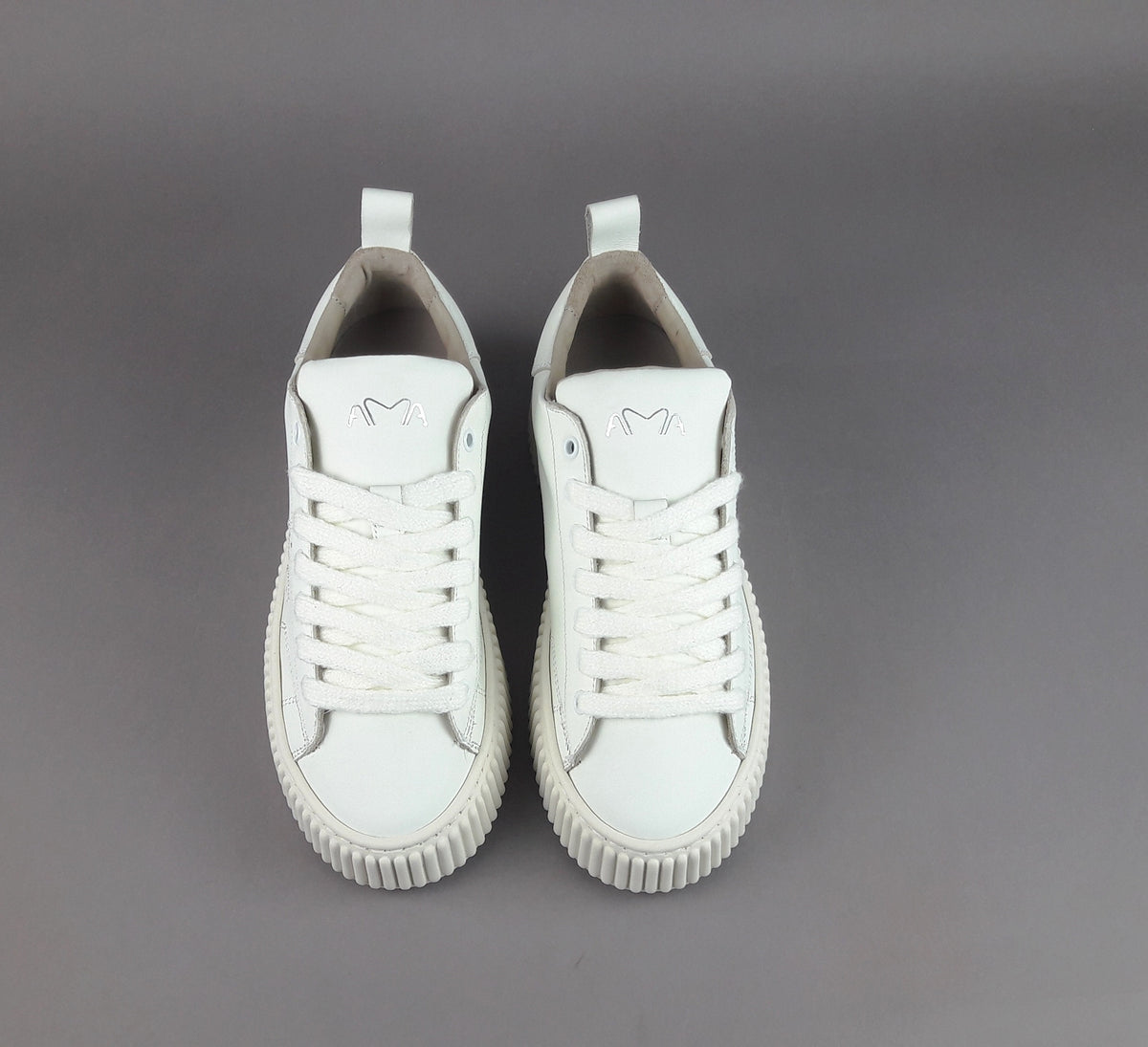 Ama Brand Ndrop Donna Pelle Bianco Opaco