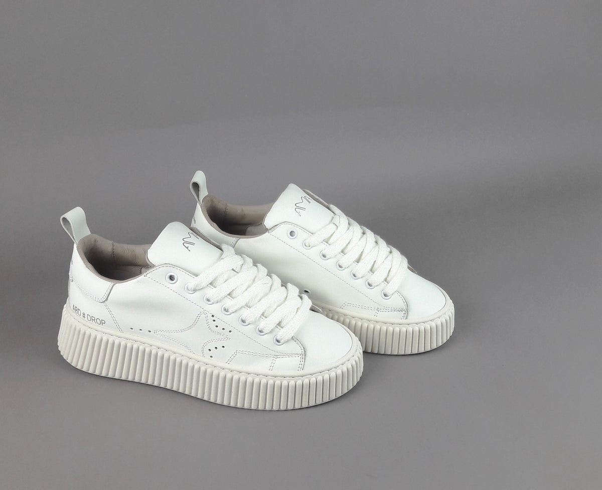 Ama Brand Ndrop Donna Pelle Bianco Opaco