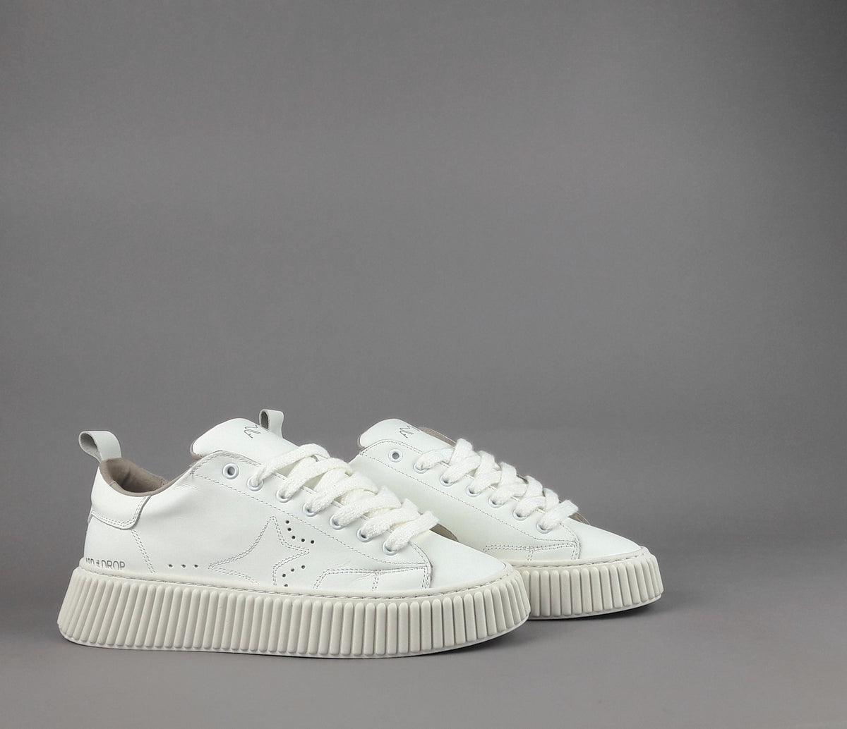 Ama Brand Ndrop Uomo Pelle Bianco Opaco