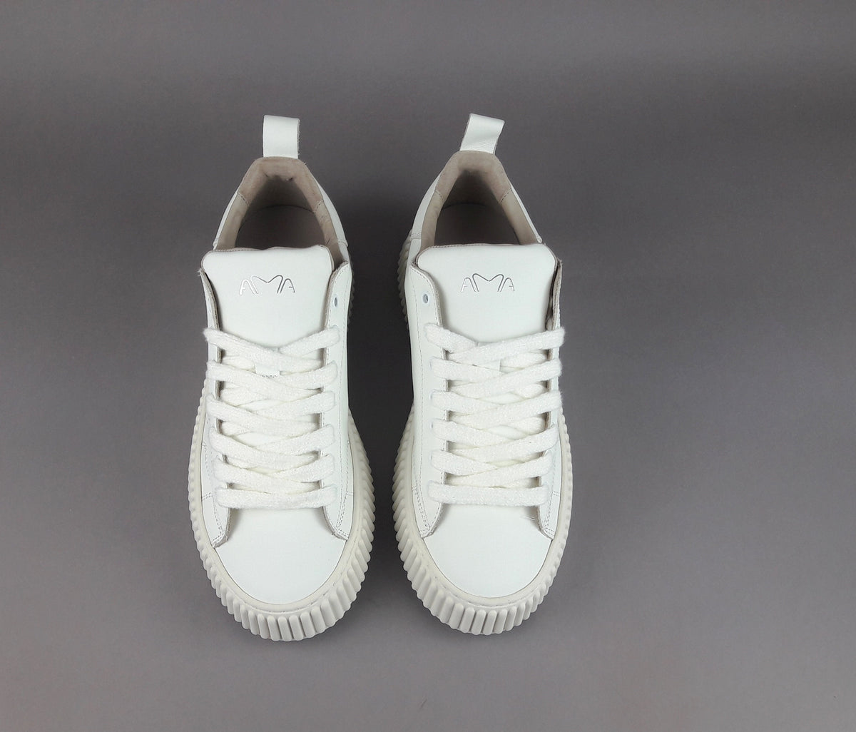 Ama Brand Ndrop Uomo Pelle Bianco Opaco