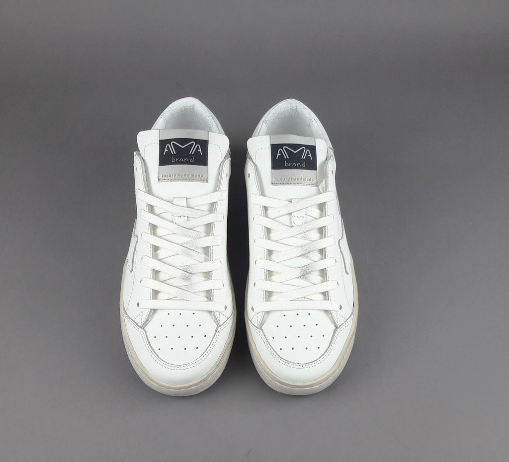 Ama Brand Slam Donna Pelle Bianco