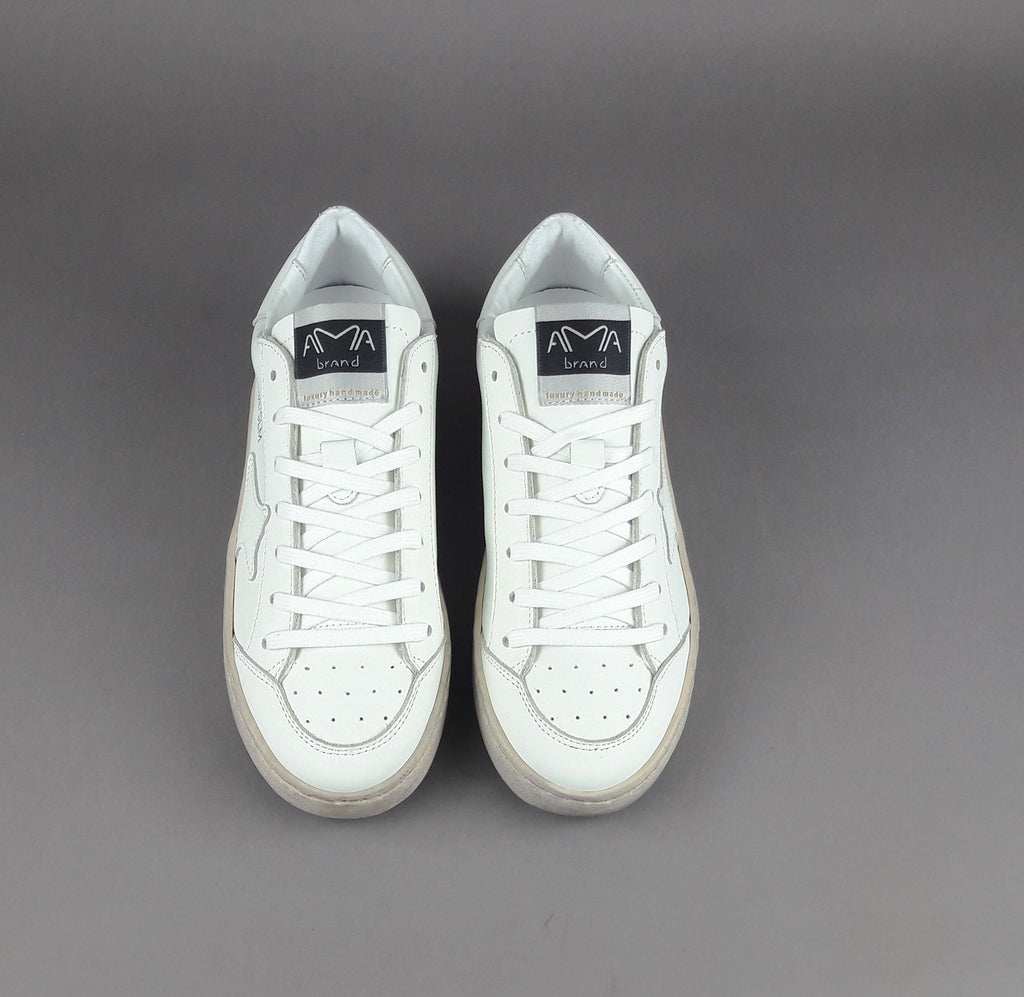 Ama Brand Slam Donna Pelle Bianco