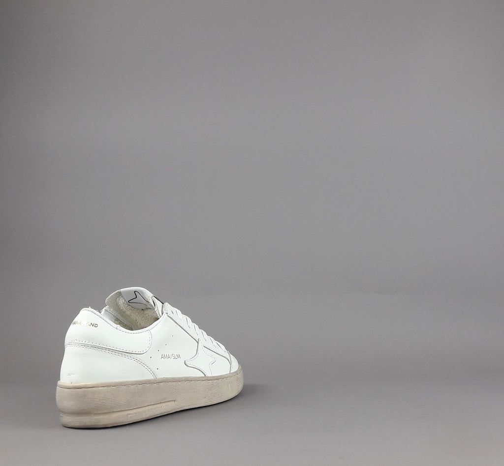 Ama Brand Slam Donna Pelle Bianco