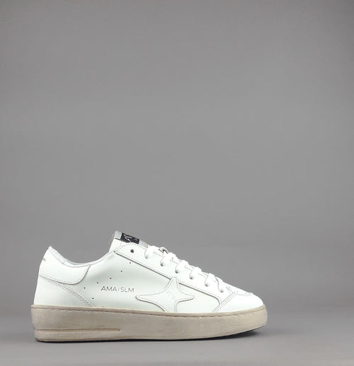 Ama Brand Slam Donna Pelle Bianco