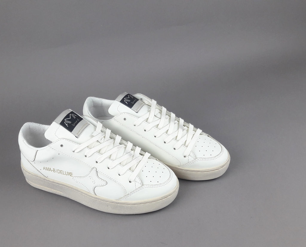 Ama Brand Slam Donna Pelle Bianco